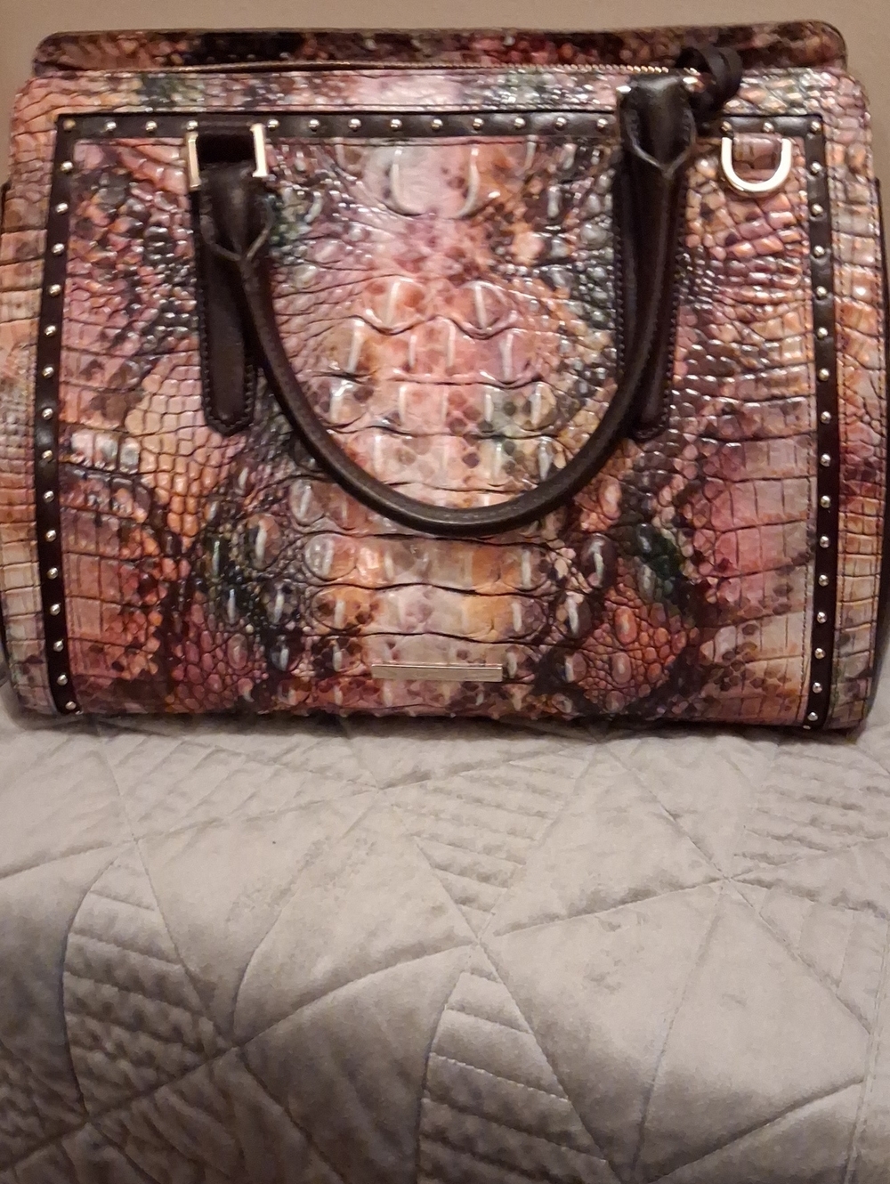 Brahmin Finley Pinion Rattlesnake Melbourne.leather Handbag.